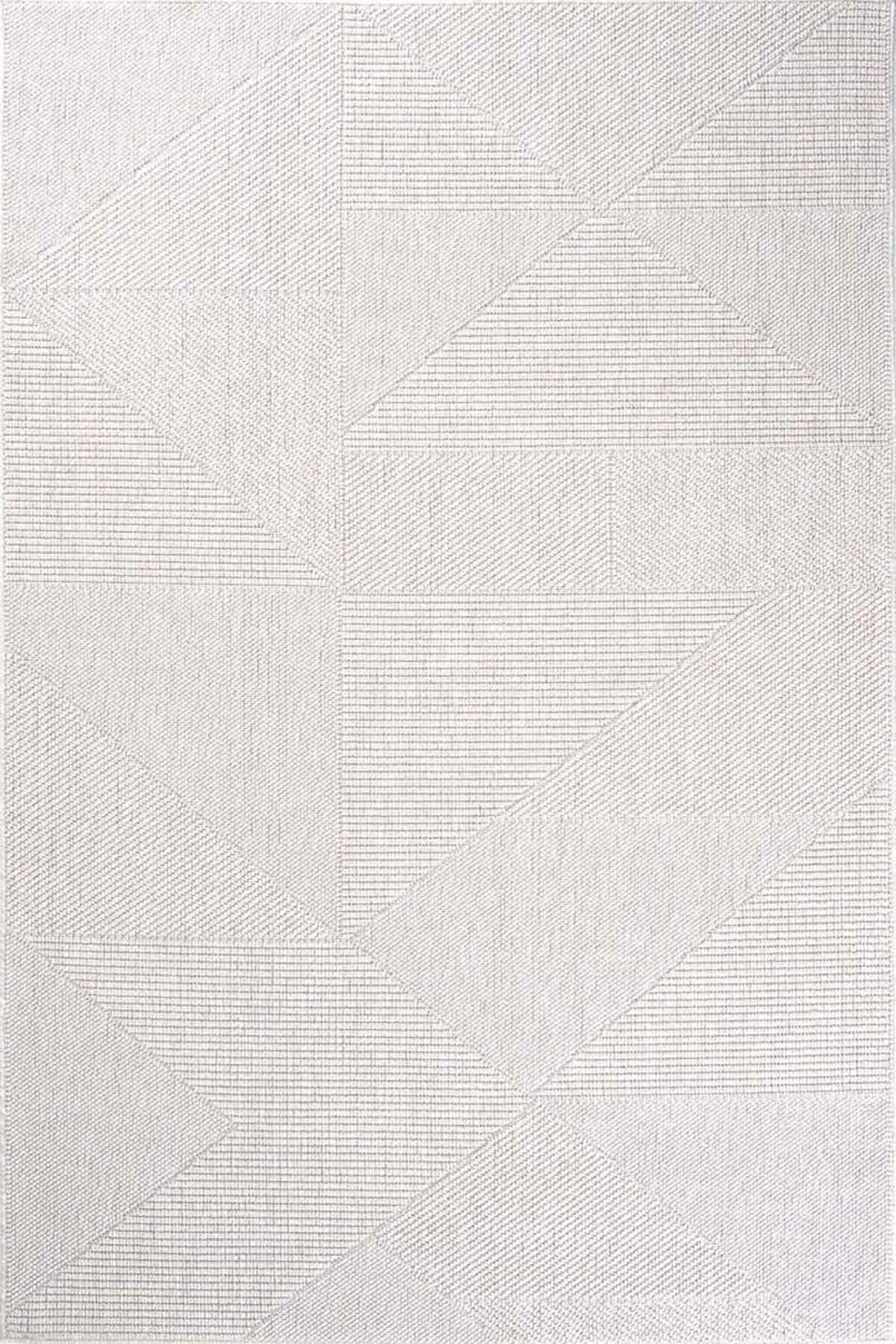 Dekorenti Sahra 9908 Krem Minimal Geometrik Sisal Halı