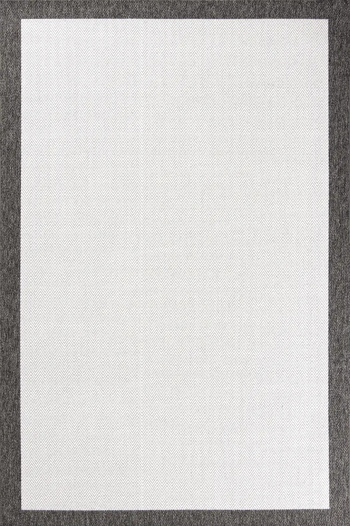 Dekorenti Lora 3203 Antrasit - Çerçeveli Modern Pamuk Tabanlı Polyester Halı