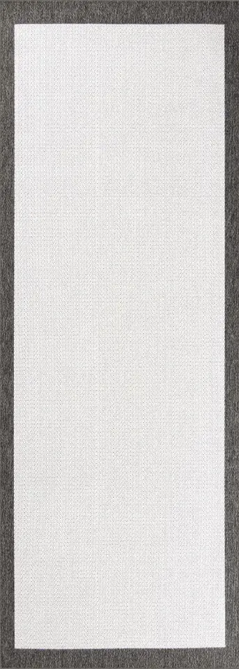 Dekorenti Lora 3203 Antrasit - Çerçeveli Modern Pamuk Tabanlı Polyester Halı