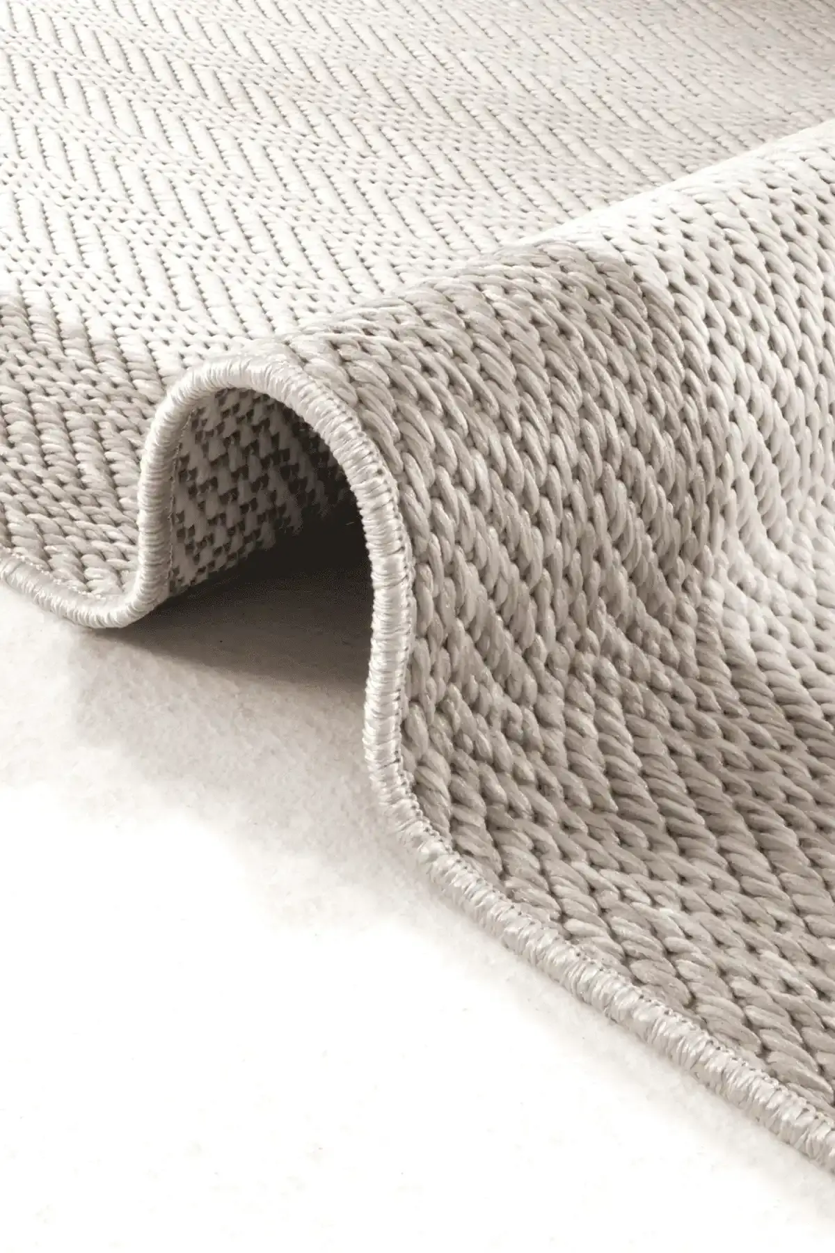 Dekorenti Lora 3204 Bej - Çerçeveli Modern Pamuk Tabanlı Polyester Halı