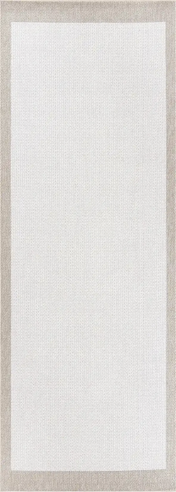 Dekorenti Lora 3204 Bej - Çerçeveli Modern Pamuk Tabanlı Polyester Halı