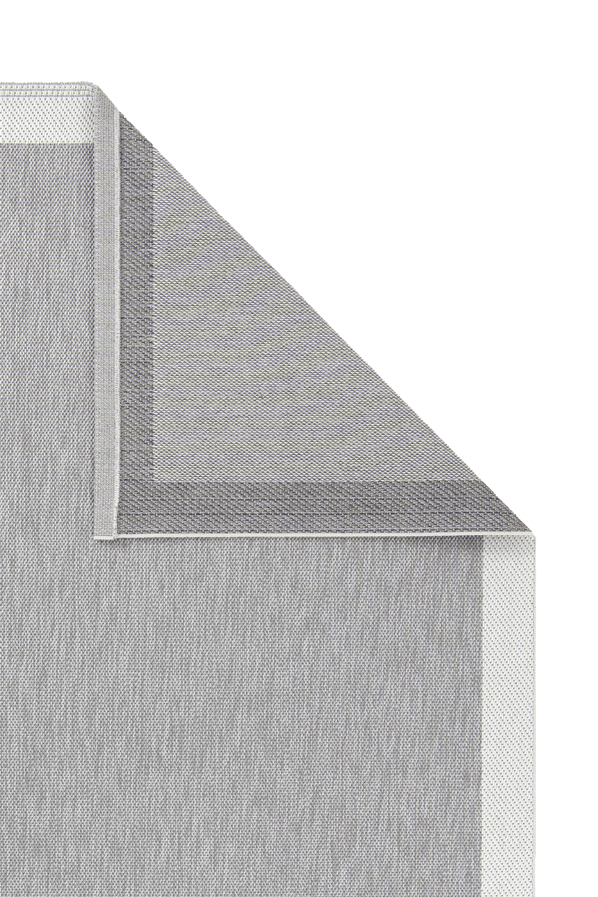 Lora 3205 Gri - Çerçeveli Modern Pamuk Tabanlı Polyester Halı 080x150