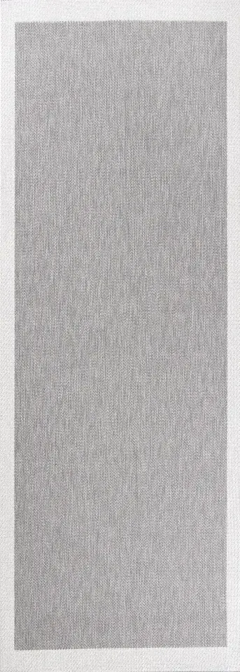 Dekorenti Lora 3205 Gri - Çerçeveli Modern Pamuk Tabanlı Polyester Halı