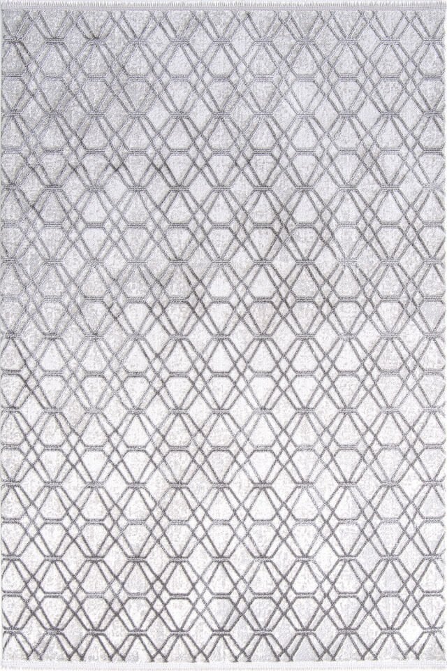 Enti Eliza 4330 Gri - Geometrik Desenli Akrilik Halı