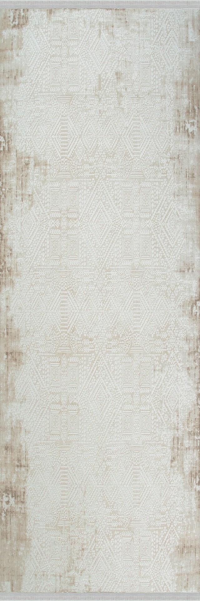 Enti İmge 2507 Bej Halı - Vintage Desenli Yolluk Halı