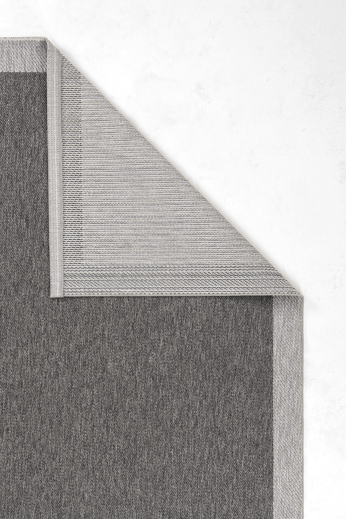 Dekorenti Lora 3207 Antrasit  - Çerçeveli Modern Pamuk Tabanlı Polyester Halı