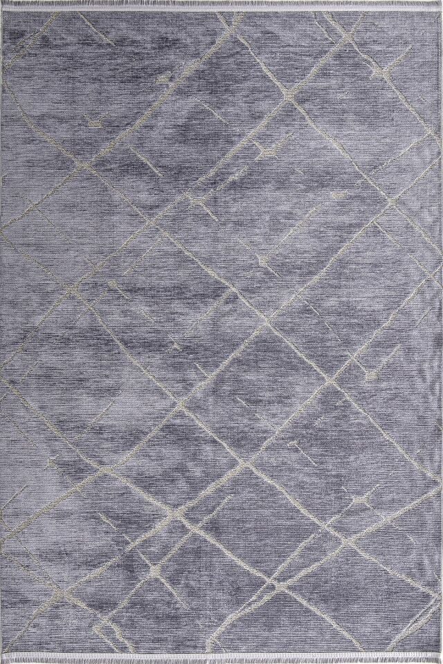 Dekorenti Terrace 8208 Gri Kaymaz Taban Modern Çizgili Halı