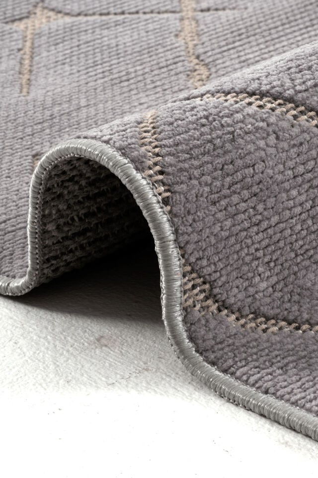 Dekorenti Terrace 8208 Gri Kaymaz Taban Modern Çizgili Halı