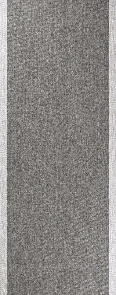 Dekorenti Lora 3207 Antrasit  - Çerçeveli Modern Pamuk Tabanlı Polyester Halı 120x350