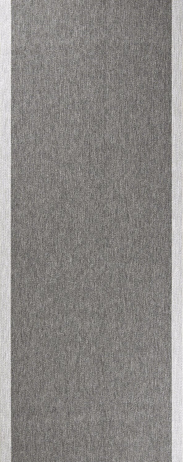 Dekorenti Lora 3207 Antrasit  - Çerçeveli Modern Pamuk Tabanlı Polyester Halı 160x300
