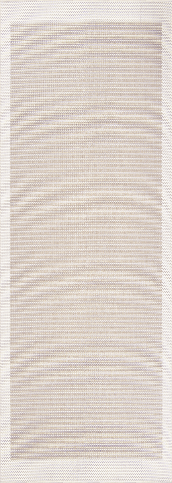 Dekorenti Lora 3211 Bej - Çerçeveli Modern Pamuk Tabanlı Polyester Halı