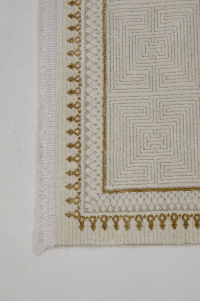 Lavin 4802 Gold Krem - Işıltılı Salon Halısı
