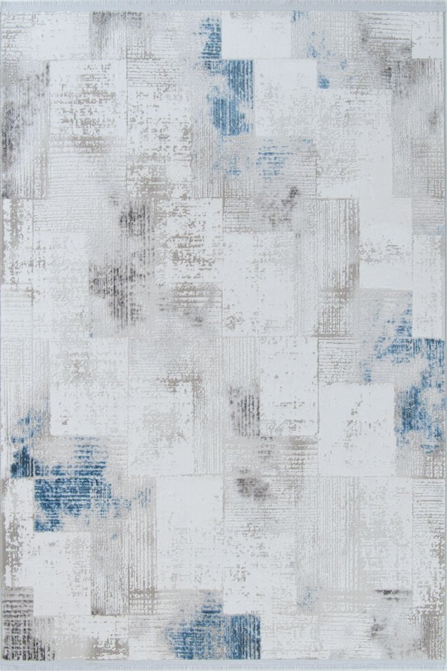 Enti Thema 9404 Mavi - Modern Geometrik Akrilik Halı