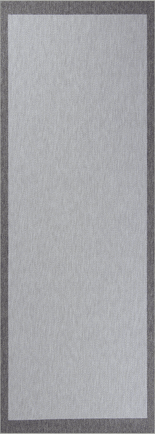 Dekorenti Lora 3213 Antrasit  - Çerçeveli Modern Pamuk Tabanlı Polyester Halı