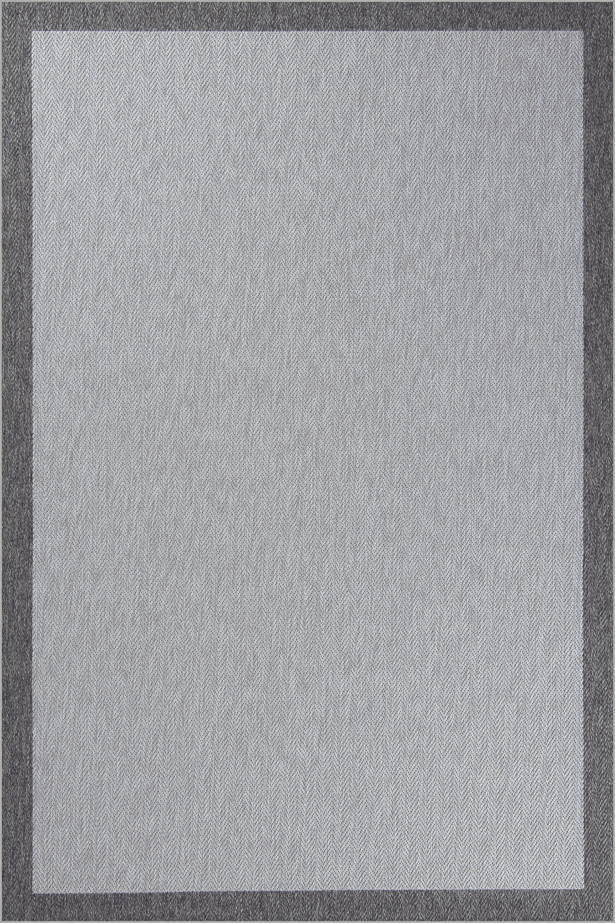 Dekorenti Lora 3213 Antrasit  - Çerçeveli Modern Pamuk Tabanlı Polyester Halı
