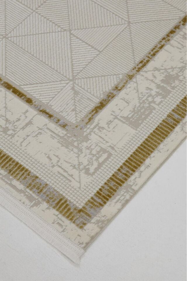 Lavin 4806 Gold Halı - Gold Çerçeveli Oturma Odası Halısı