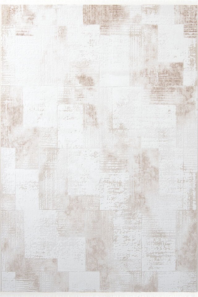Enti Thema 9405 Bej - Modern Geometrik Desenli Akrilik Halı