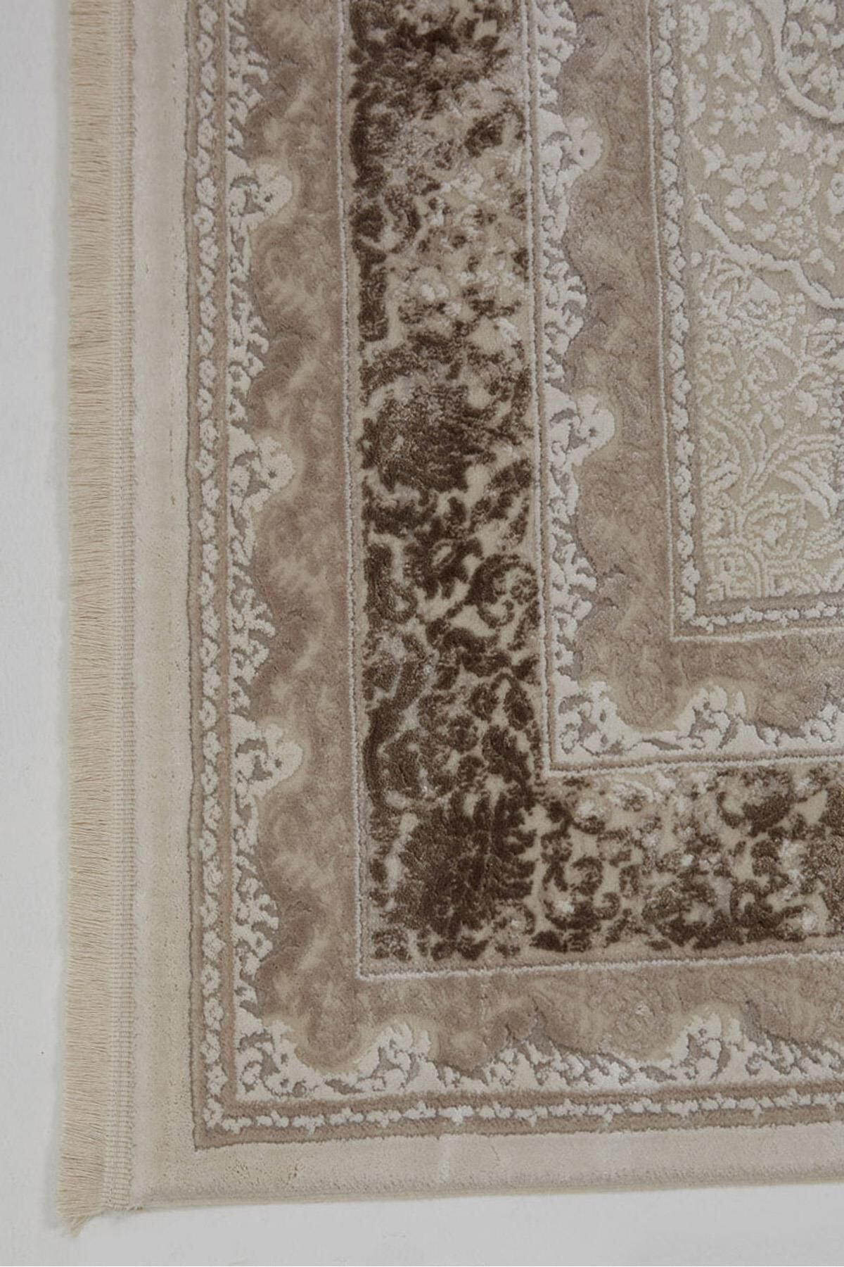 Enti Miras 6806 Kahverengi–  Klasik Göbekli Akrilik Salon Halısı