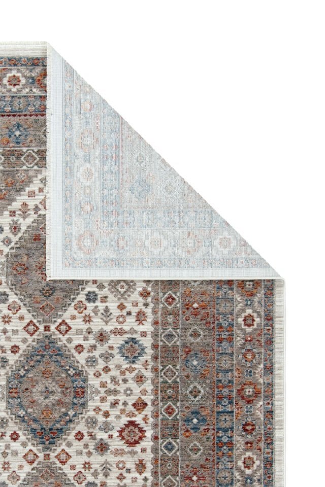 Dekorenti Otantik 2602 Renkli Halı Madalyon Desenli Vintage Halı
