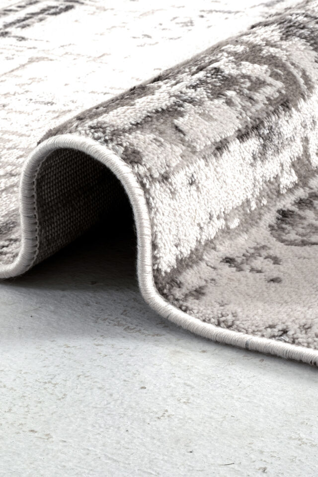 Enti Thema 9406 Gri - Modern Soyut Desenli Akrilik Halı