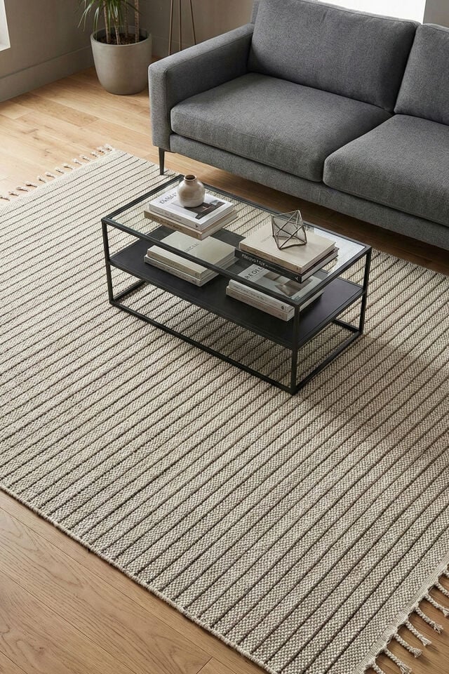 Bukle 1412 Bej Halı – Modern Düz Dokuma Bukle Halı 200x250