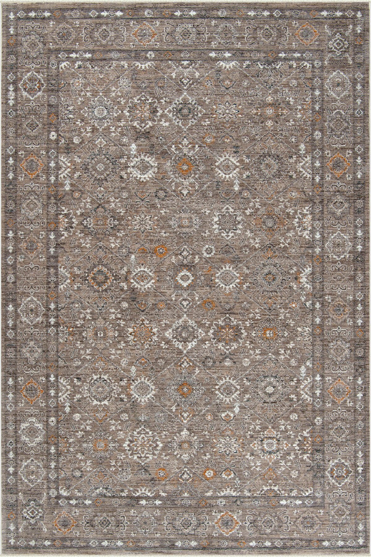 Dekorenti Otantik 2606 Gri Halı Etnik Desenli Vintage Halı