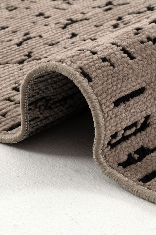 Dekorenti Terrace 8211 Kahverengi Kaymaz Taban Modern Çizgili Halı