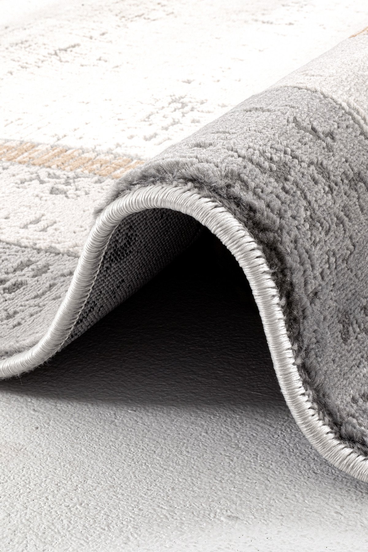 Dora 1901 Vizon - Modern Polip Jüt Taban Makine Halısı 160x230