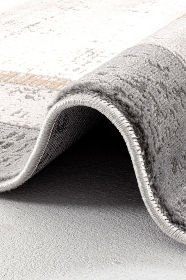 Dekorenti Dora 1901 Vizon - Modern Polip Jüt Taban Makine Halısı