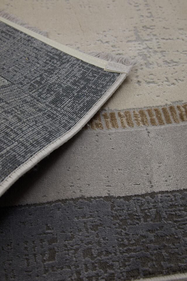 Dekorenti Dora 1901 Vizon - Modern Polip Jüt Taban Makine Halısı