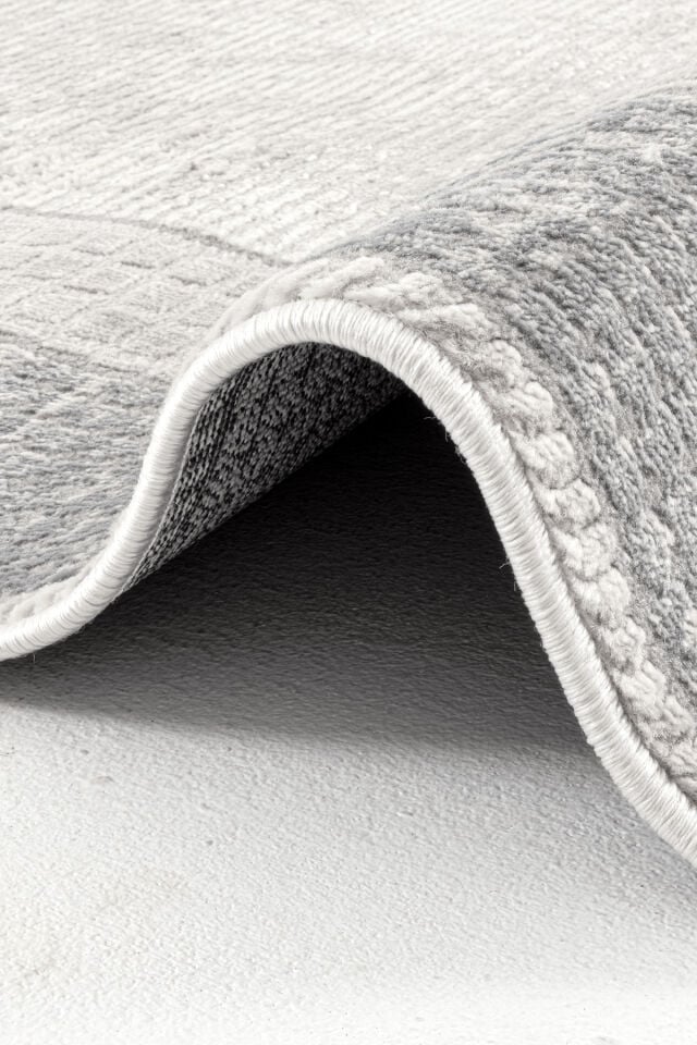 Dekorenti Dora 1902 Gri - Modern Polip Jüt Taban Makine Halısı