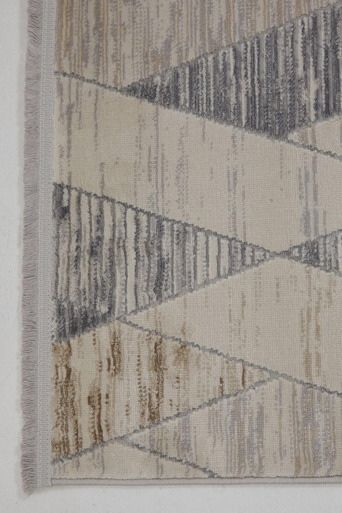 Dekorenti Dora 1906 Vizon - Modern Polip Jüt Taban Makine Halısı