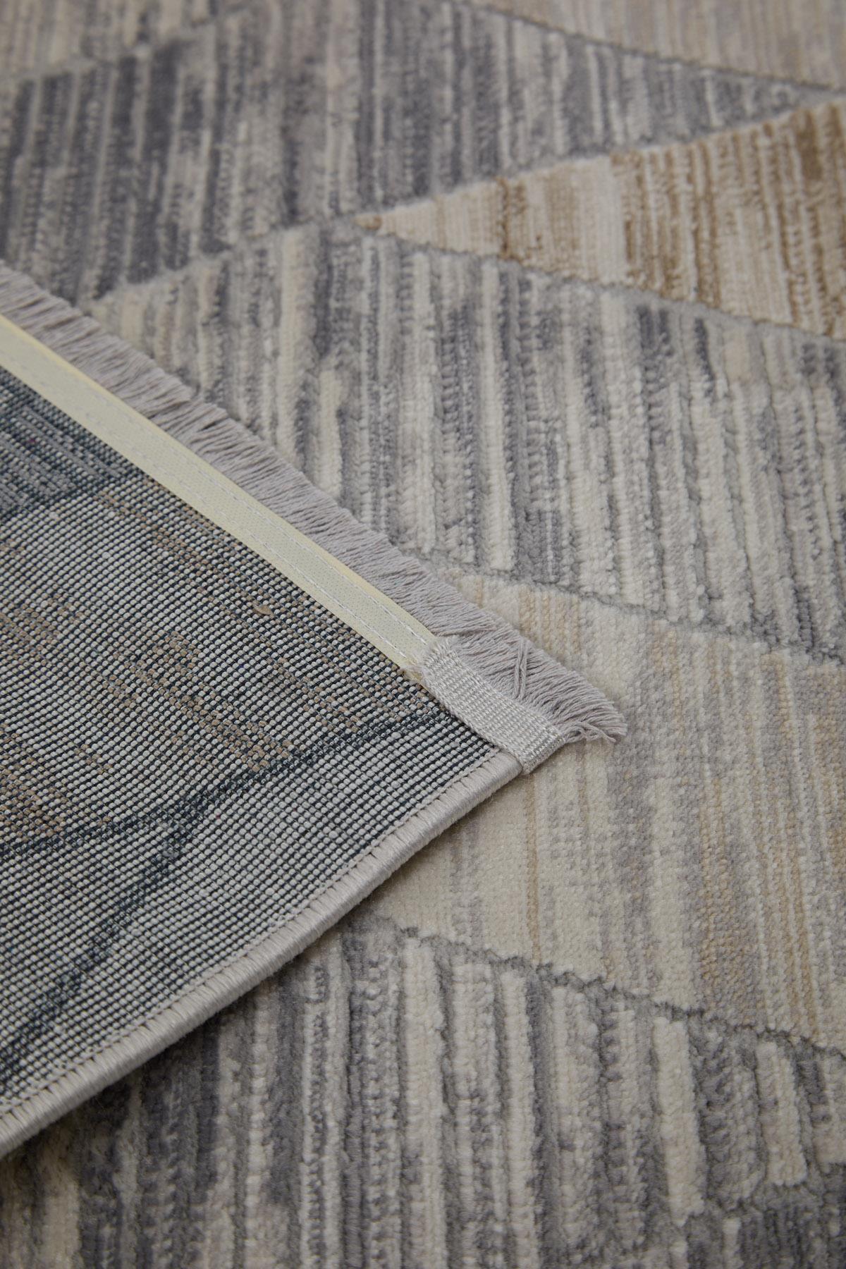 Dekorenti Dora 1906 Vizon - Modern Polip Jüt Taban Makine Halısı