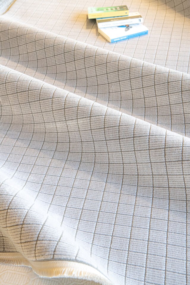 Lavin 4813 Gri Halı - Kare Desenli Mutfak ve Koridor Halısı