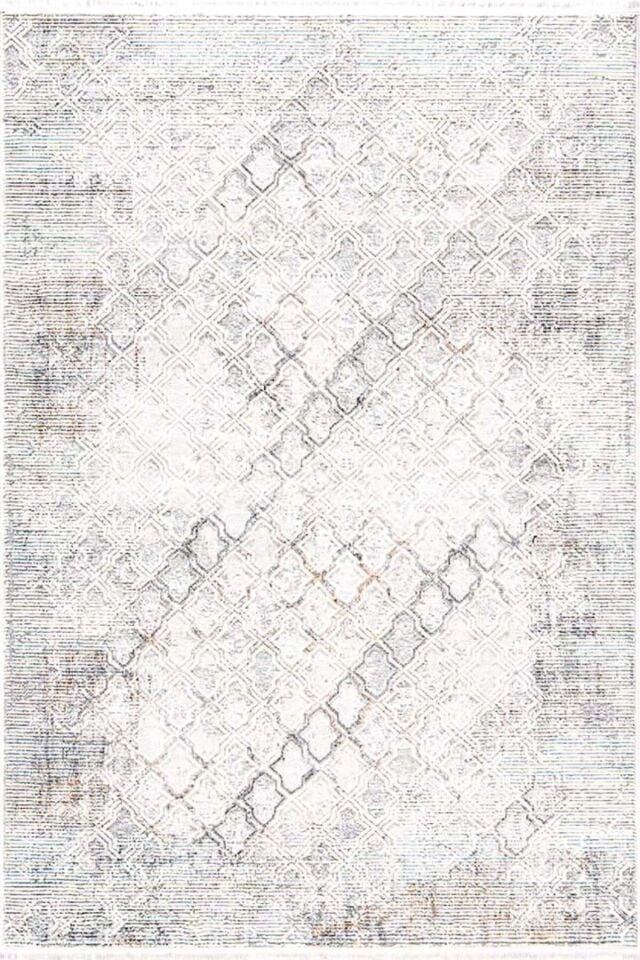 Dekorenti Dora 1910 Vizon - Modern Bordürlü Makine Halısı