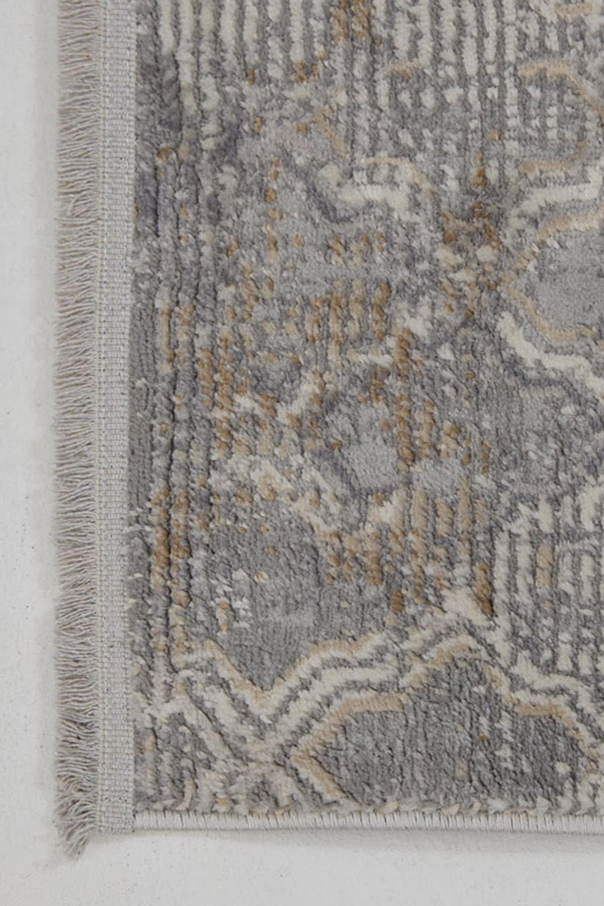 Dekorenti Dora 1910 Vizon - Modern Bordürlü Makine Halısı