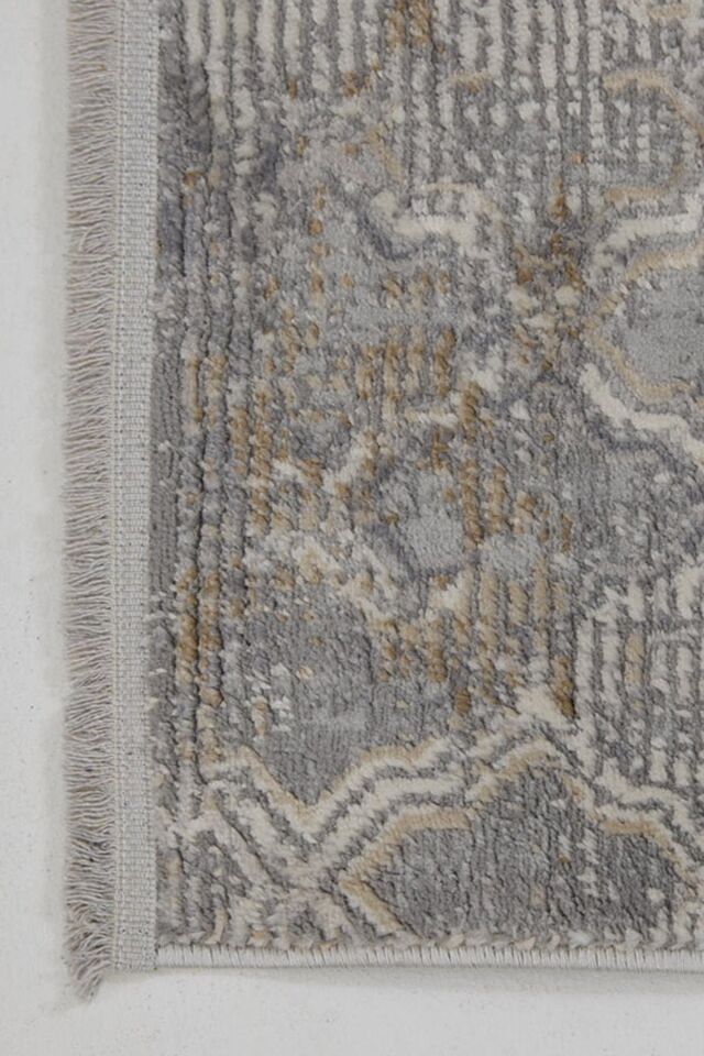Dekorenti Dora 1910 Vizon - Modern Bordürlü Makine Halısı