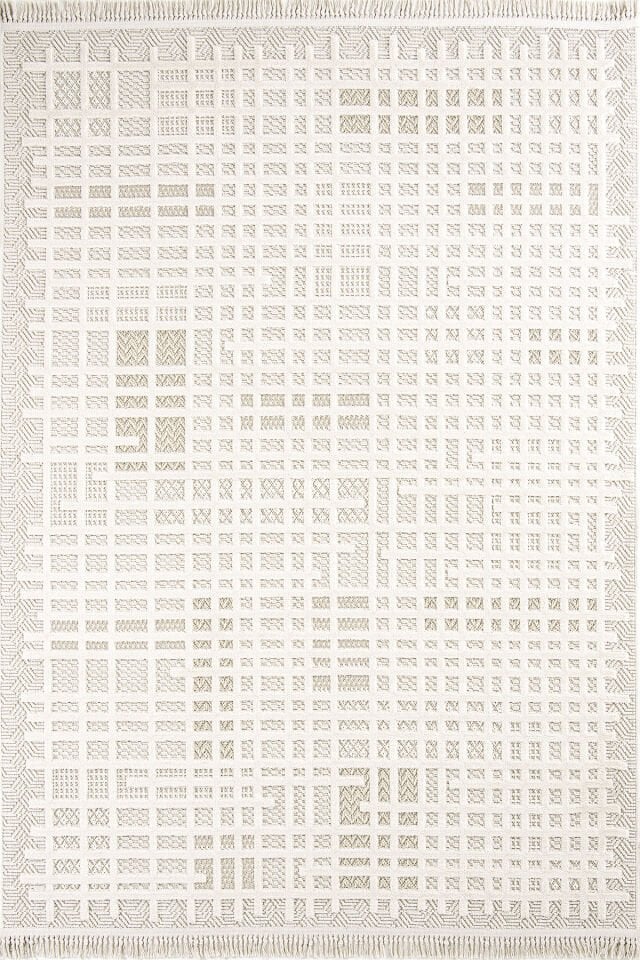 Dekorenti Bonn 8809 Bej – Modern Geometrik Desenli Tozumaz Halı