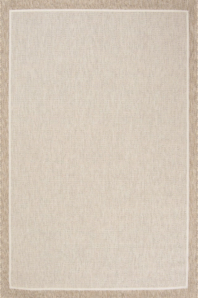 Dekorenti Siena 3701 Krem Sisal Halı – Çerçeveli Mutfak Halısı