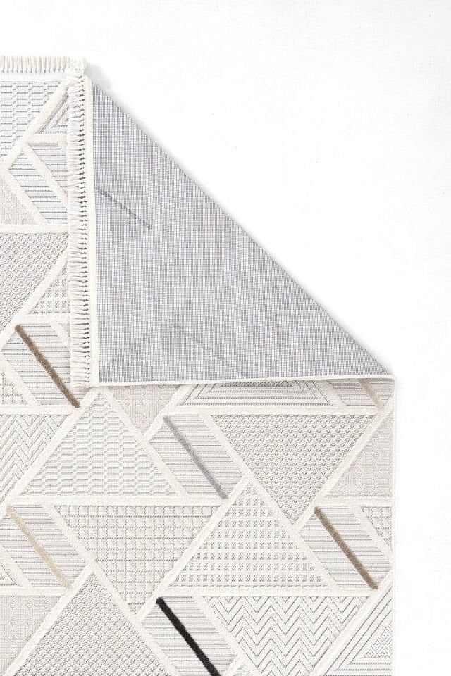 Dekorenti Bonn 8805 Krem Halı – Modern Geometrik Desenli Tozumaz Halı