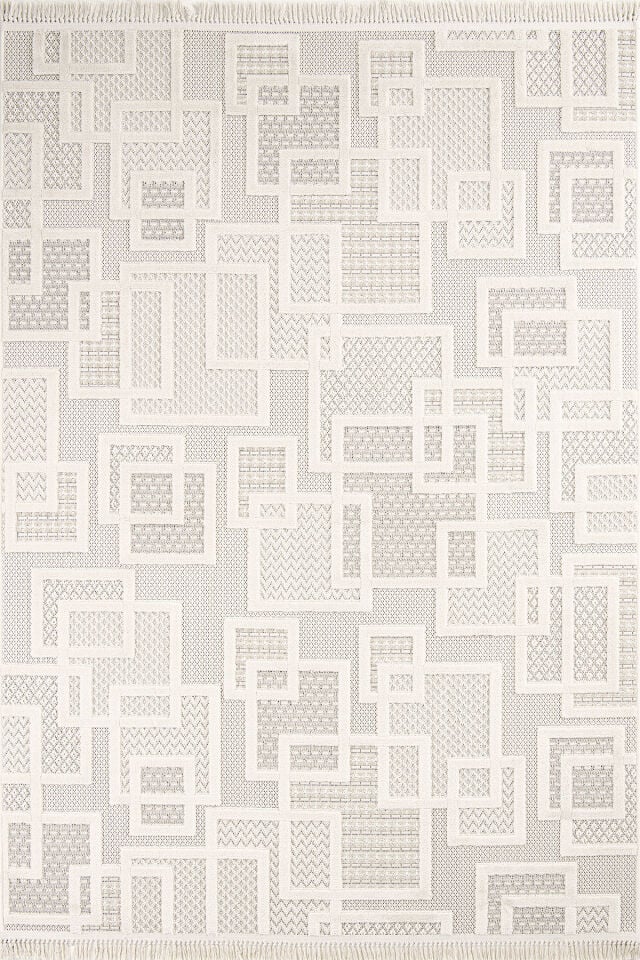 Bonn 8808 Krem – Modern Geometrik Desenli Tozumaz Halı 200x290