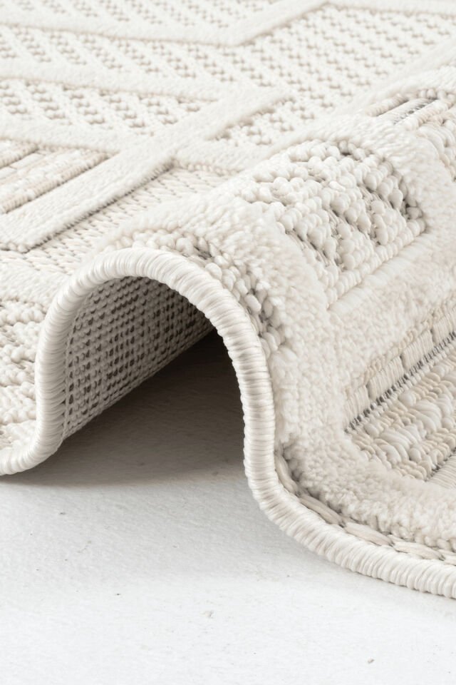 Dekorenti Bonn 8808 Krem – Modern Geometrik Desenli Tozumaz Halı