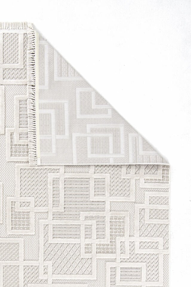 Dekorenti Bonn 8808 Krem – Modern Geometrik Desenli Tozumaz Halı