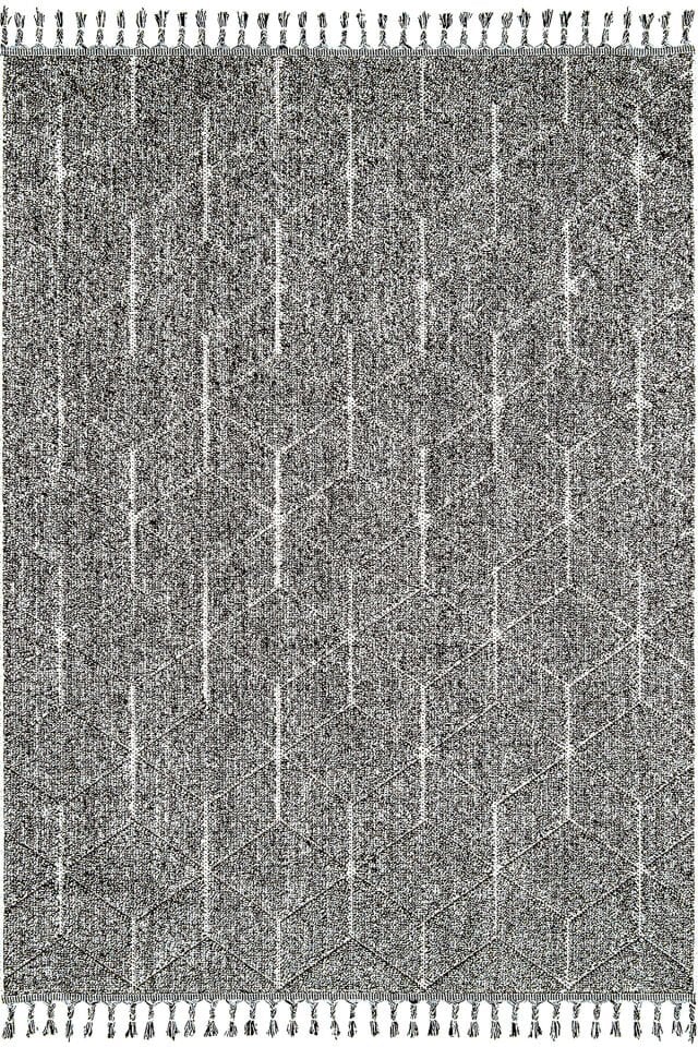 Dekorenti Bukle 1408 Gri - Üç Boyutlu Geometrik Desenli Tozumaz Halı