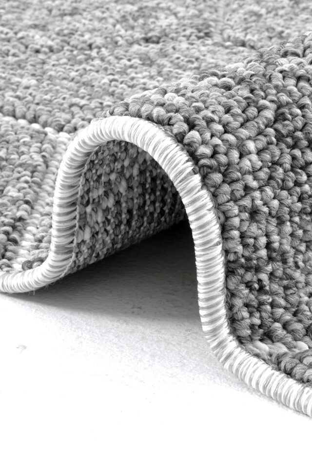 Dekorenti Bukle 1408 Gri - Üç Boyutlu Geometrik Desenli Tozumaz Halı