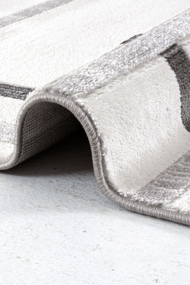 Enti Thema 9412 Gri - Modern Çizgisel Geçişli Akrilik Halı