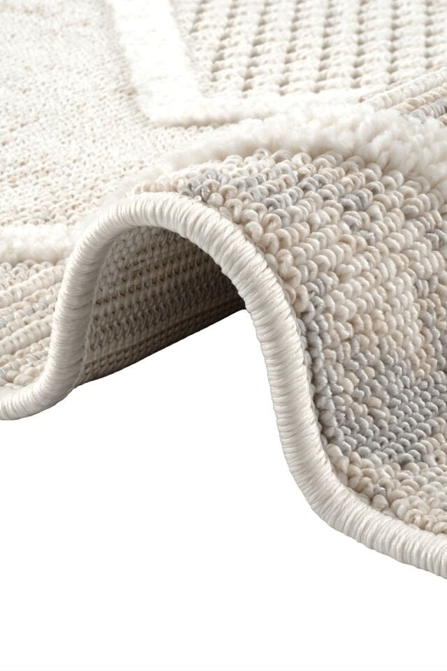 Dekorenti Bonn 8802 Krem Halı – Modern Geometrik Desenli Tozumaz Halı