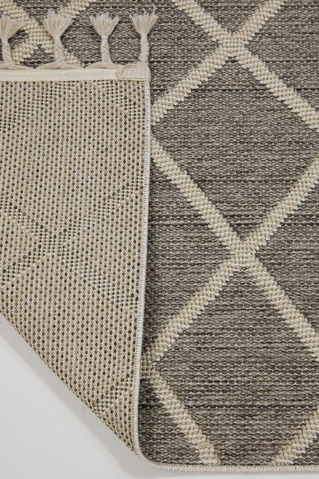 Dekorenti Bukle 1409 Gri - Geometrik Desenli İskandinav Halı