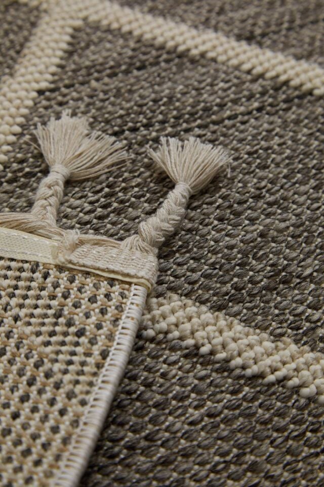 Dekorenti Bukle 1409 Gri - Geometrik Desenli İskandinav Halı