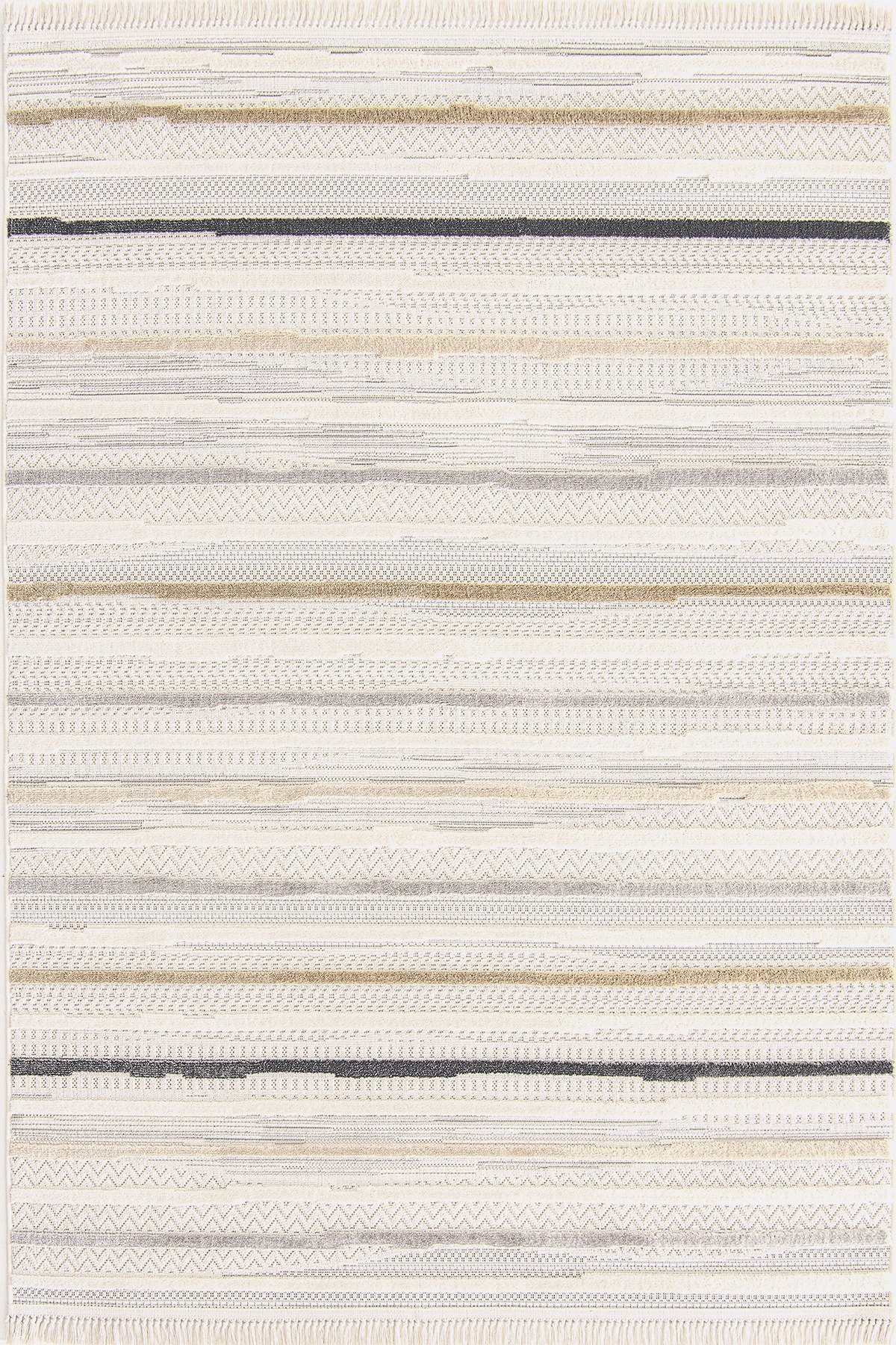 Bonn 8803 Bej Halı – Modern Geometrik Desenli Tozumaz Halı 080x150